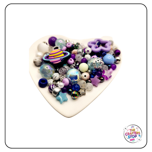 Space, Moon & Stars Bead Mix 50g/100g