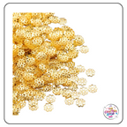 7mm Metal Flower Style Bead Caps