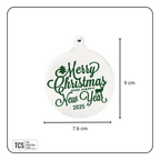 White Acrylic Round Christmas Bauble Blanks 76mm