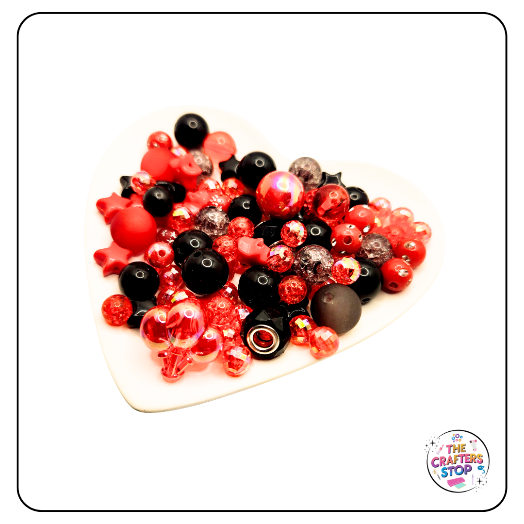 Red & Black Bead Mix