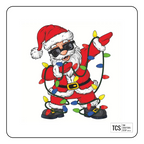 Christmas Dancing Lights Santa DTF Iron On Transfers