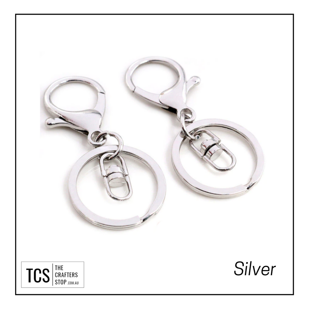Keyring with Lobster Claw and Swivel Clasps