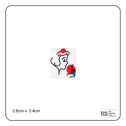 Snow White Apple Focal Beads