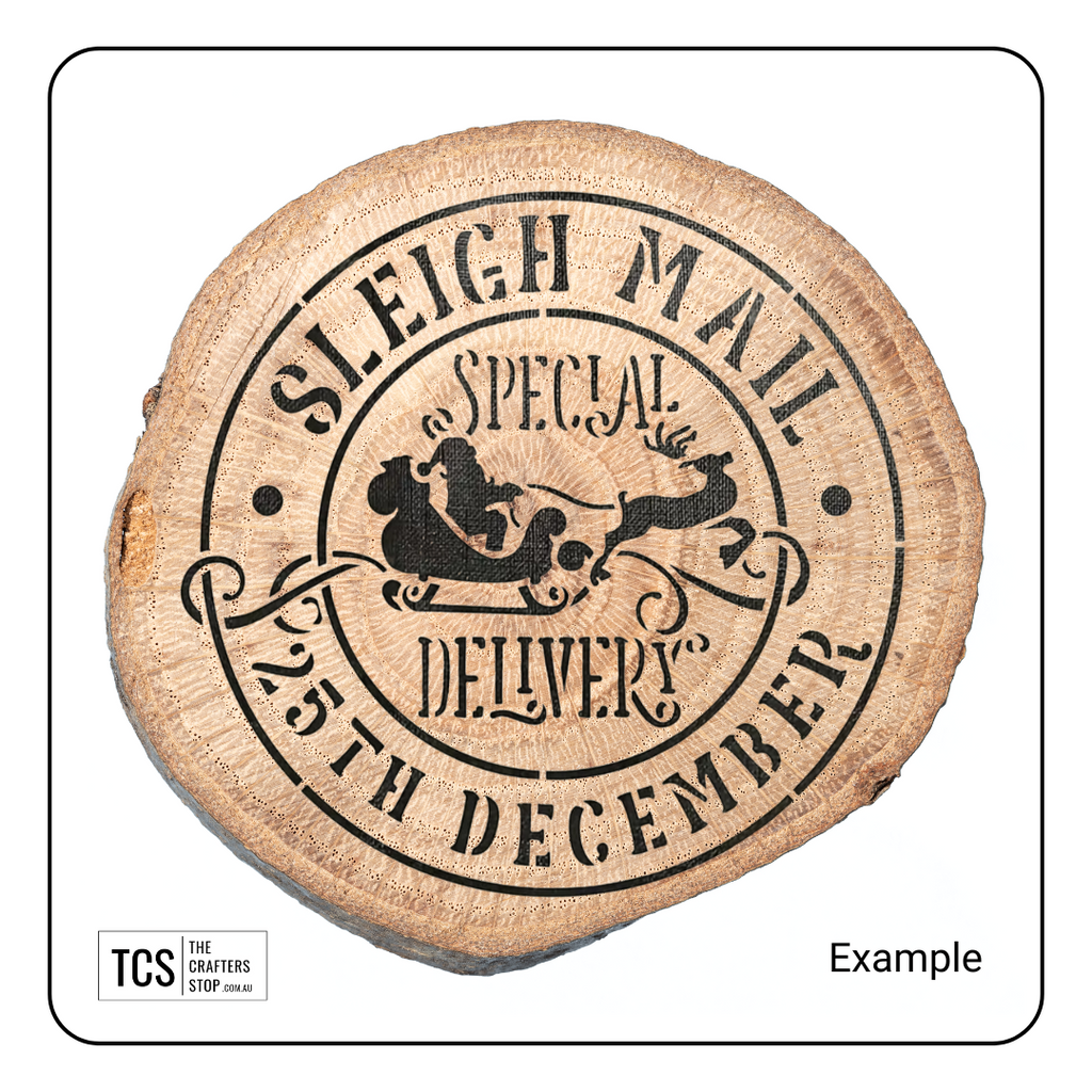 Christmas "Sleigh" Large Stencil