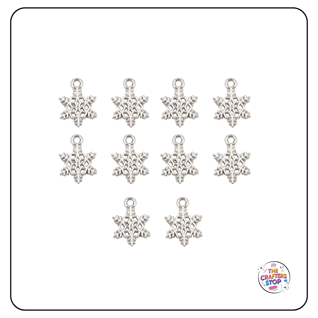 Silver Snowflake Charms