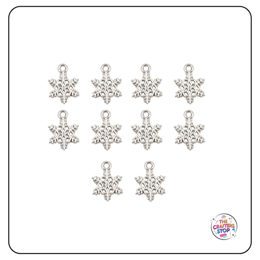 Silver Snowflake Charms