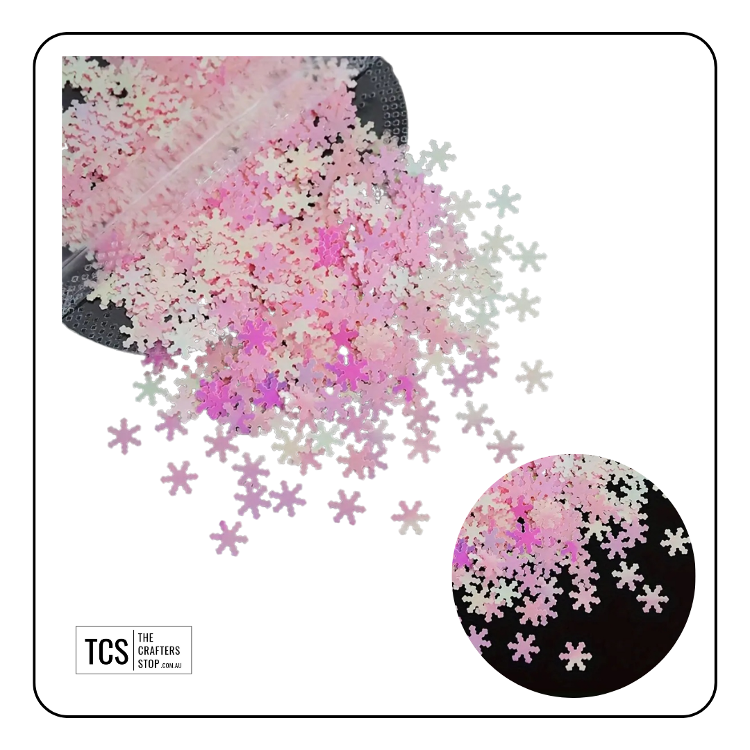 Iridescent Snowflake Scatter Embellishments