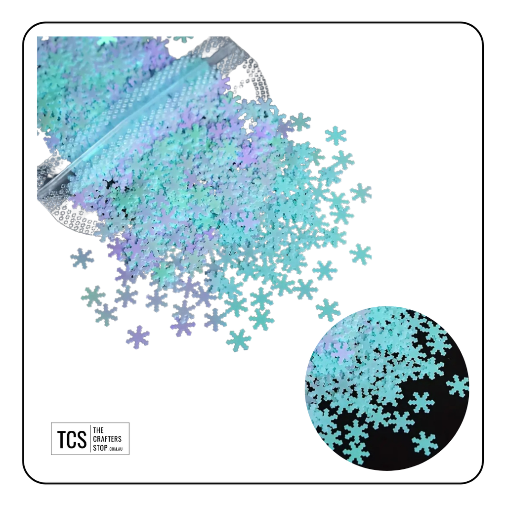 Iridescent Snowflake Scatter Embellishments