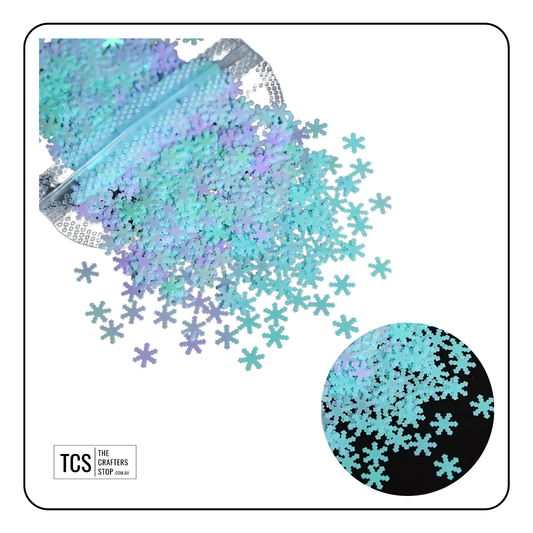 Iridescent Snowflake Scatter Embellishments