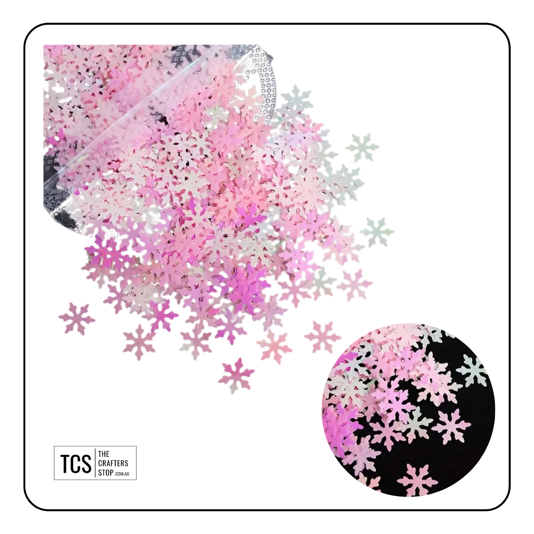 Iridescent Snowflake Scatter Embellishments