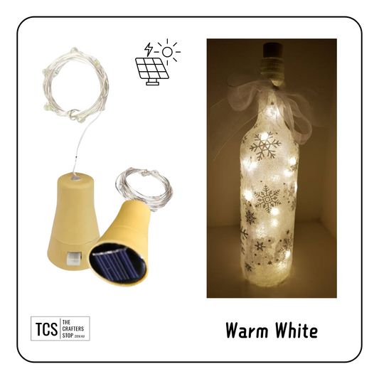 2m Solar Bottle Copper Wire LED Lights (2 Colours)