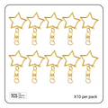 Star Keyring Chain and Split rings (X10 Pack)