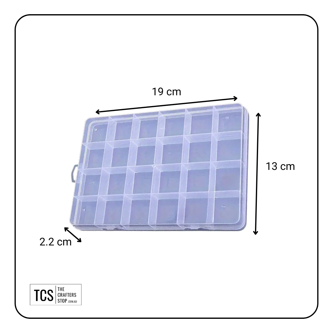 Plastic Craft Compartment Storage Box (19X13cm)