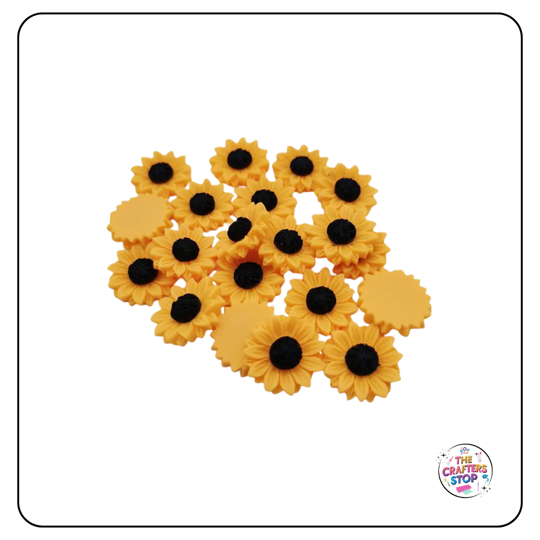 Mini Resin Sunflower Embellishments