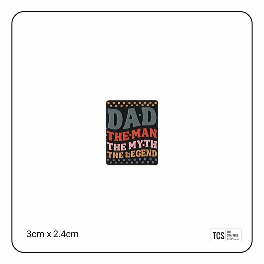 Fathers Day "DAD, The Man, The Myth" Focal Bead