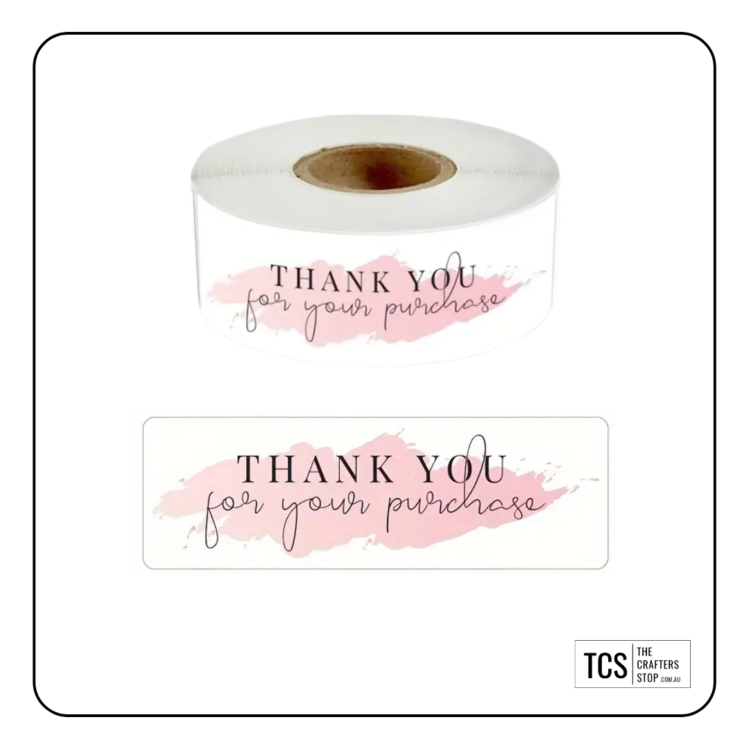 Rectangle Thank You Business Sticker Roll (5 Designs)