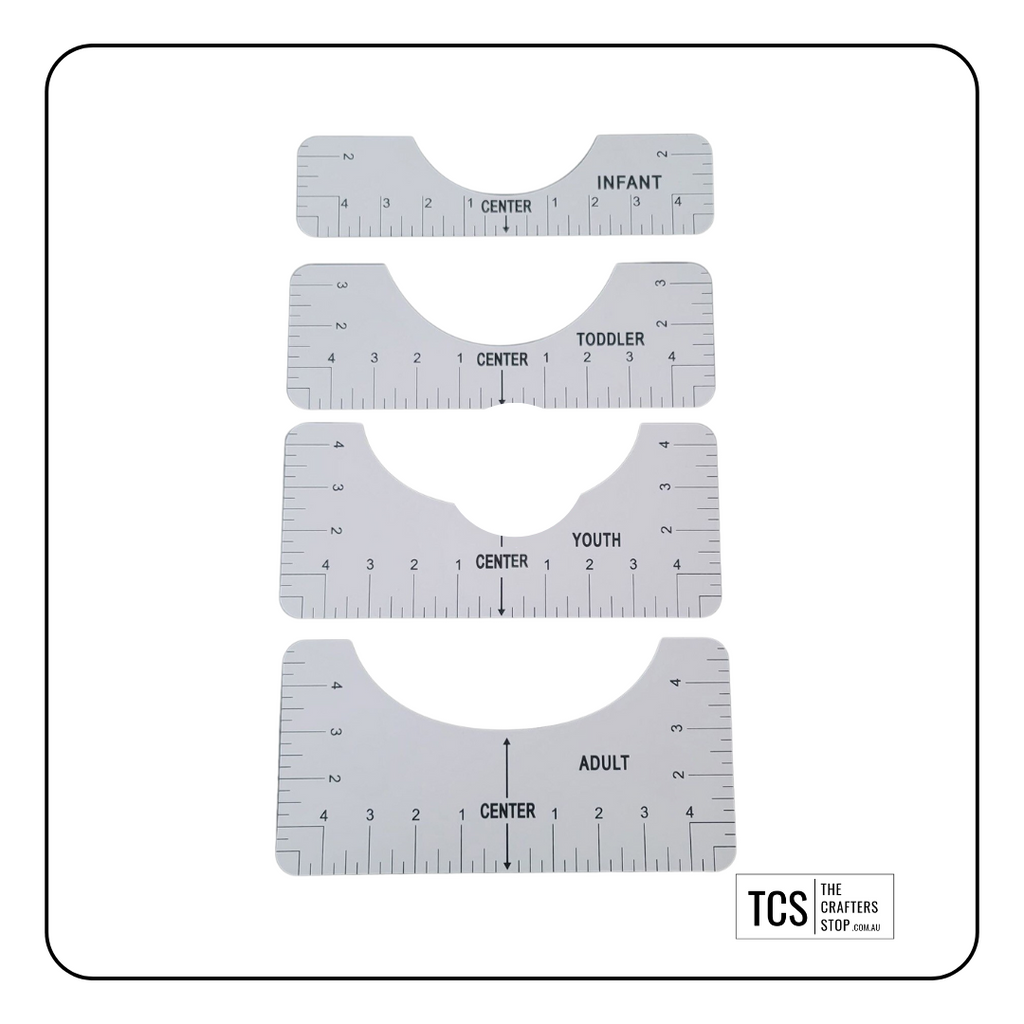 HTV T-Shirt Alignment Tool Set (4pcs) - 4 Colours available