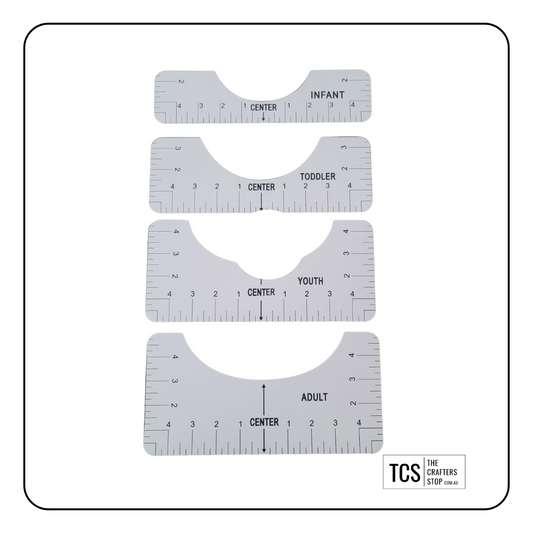 HTV T-Shirt Alignment Tool Set (4pcs) - 4 Colours available