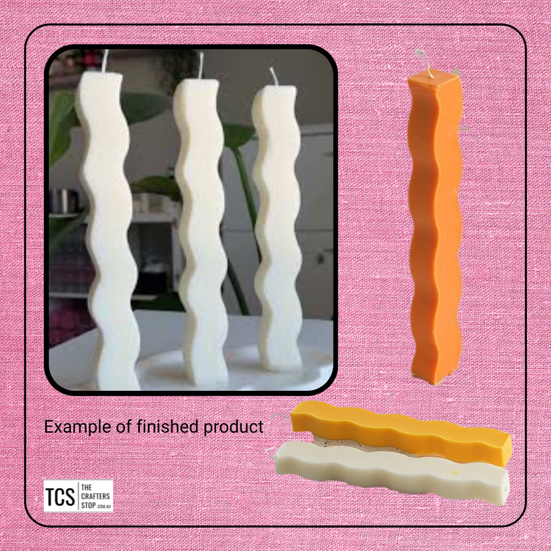 Resin Silicone Wavy Candle Mould