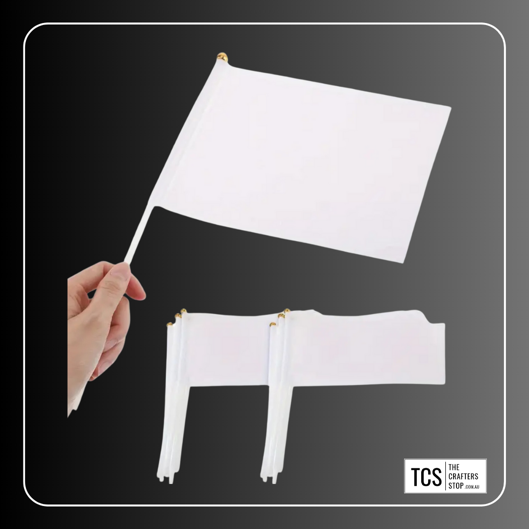 Mini Blank Sublimation White Flag