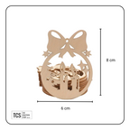 Decorative Wooden Christmas Bauble Blank