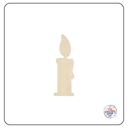Wooden Candle Cutout X2 pcs
