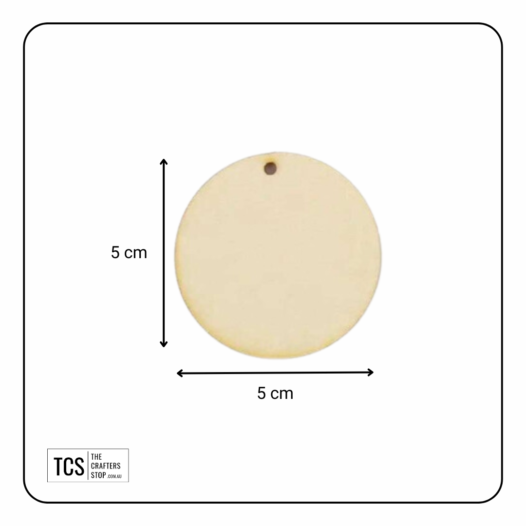 Blank Wooden Disc with Hole 5cm