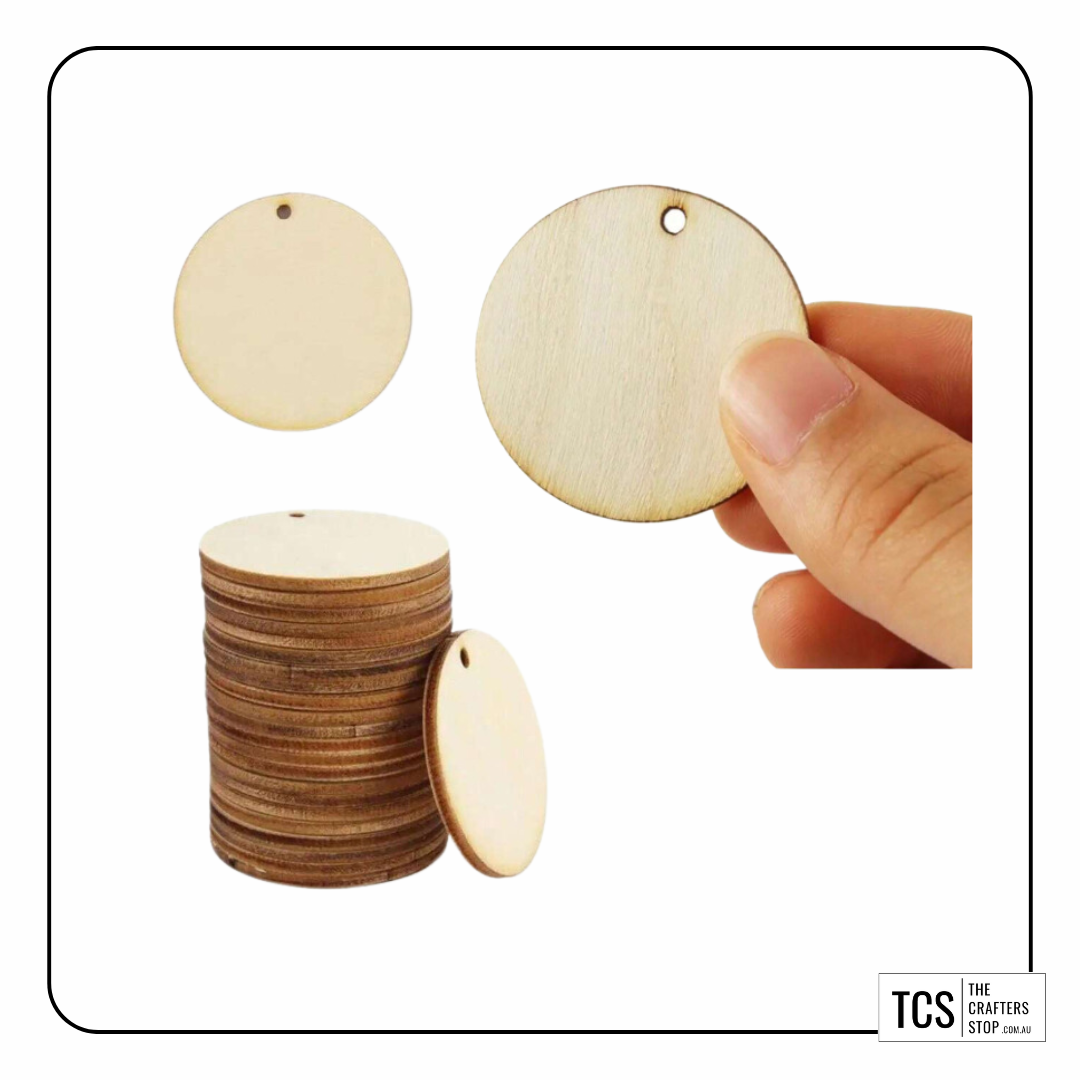 Blank Wooden Disc with Hole 5cm