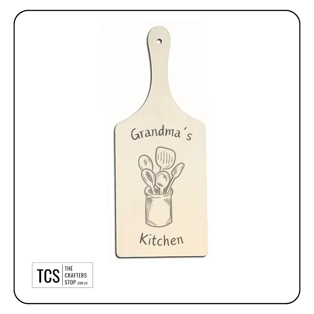 Blank Craft Wooden Paddle Shaped Board