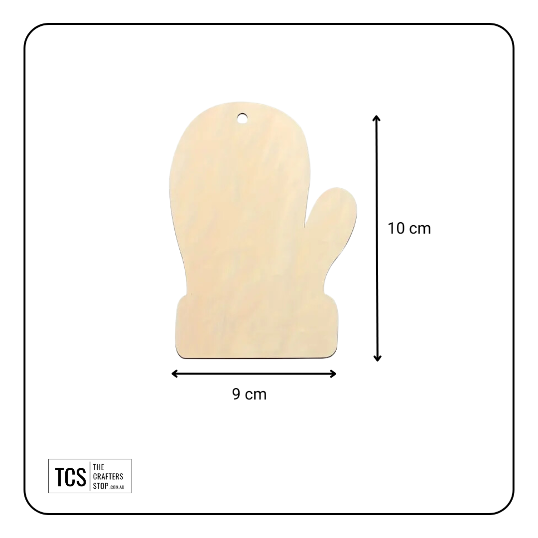 Decorative Wooden Christmas Mitten/Glove Blank