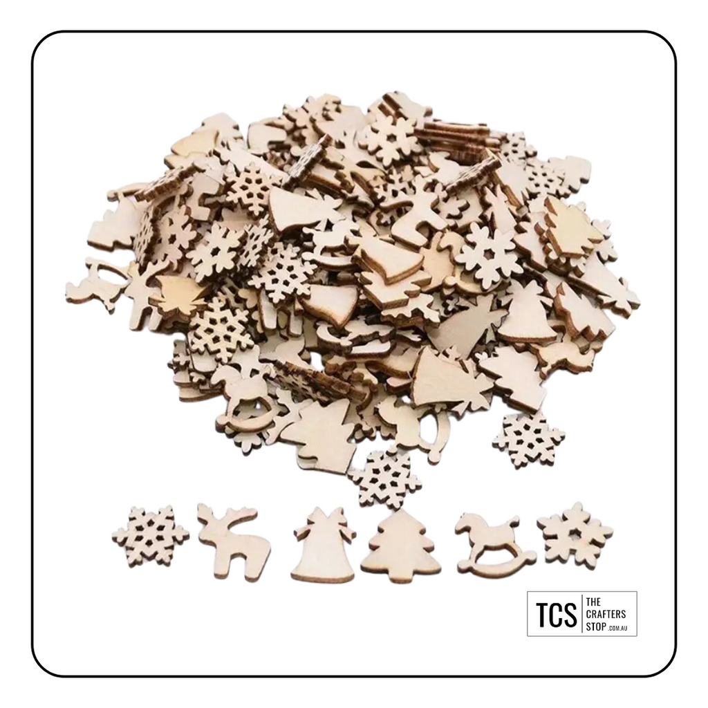 Wooden Christmas Shaped Embellishments