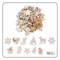Wooden Christmas Shaped Embellishments