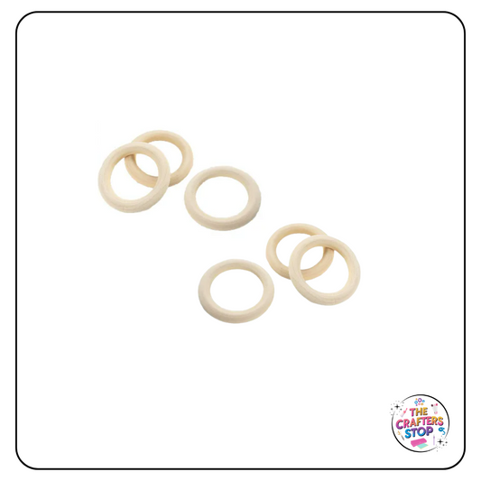 Wooden Craft Rings - 2 Sizes