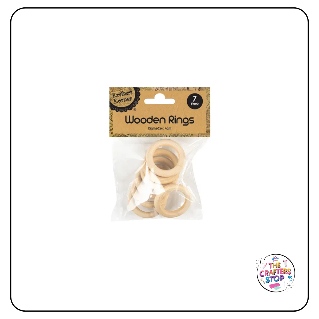 Wooden Craft Rings - 2 Sizes