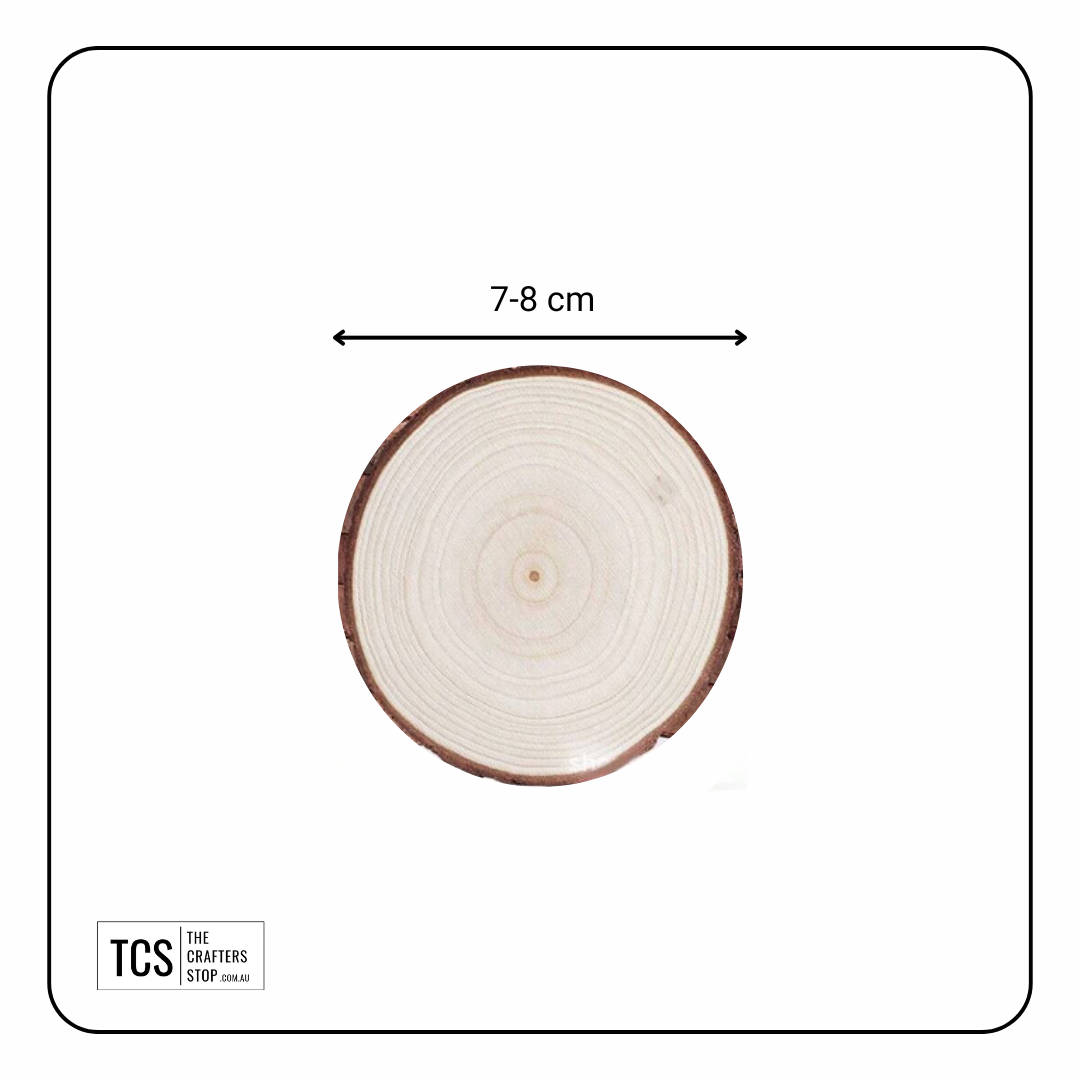 Round Wooden Log Slice 7-8cm