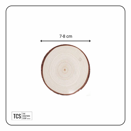 Round Wooden Log Slice 7-8cm