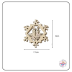 Christmas Wooden Shapes - Snowflake with Candle