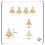 Wooden Christmas Tree Shapes (X20pcs)