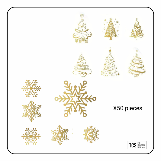 Christmas Gold Foil Scrapbooking Stickers