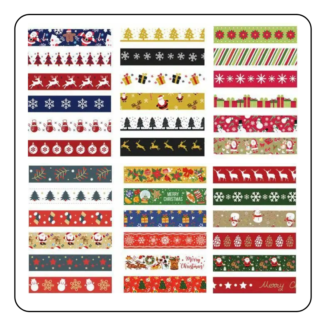 Decorative Christmas Washi Tape (2 Pack)