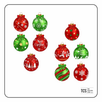 Christmas Bauble/Ornaments Scrapbooking Stickers