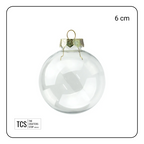8cm Clear Christmas Baubles