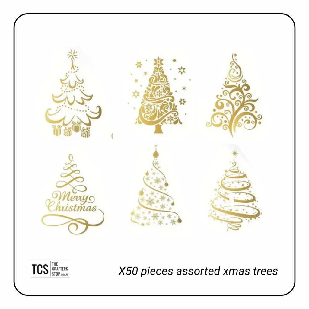 Christmas Gold Foil Scrapbooking Stickers