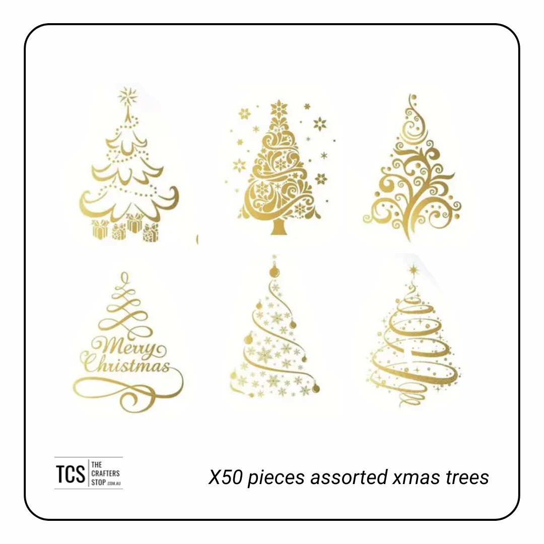 Christmas Gold Foil Scrapbooking Stickers