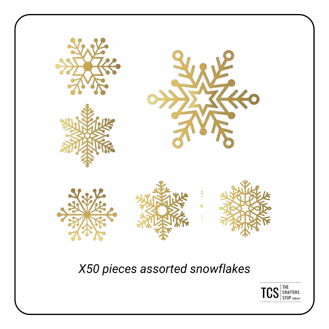 Christmas Gold Foil Scrapbooking Stickers