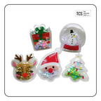 Festive PVC Shaker Christmas Embellishments