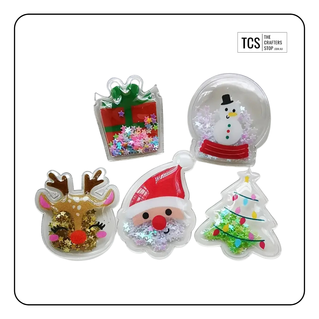 Festive PVC Shaker Christmas Embellishments