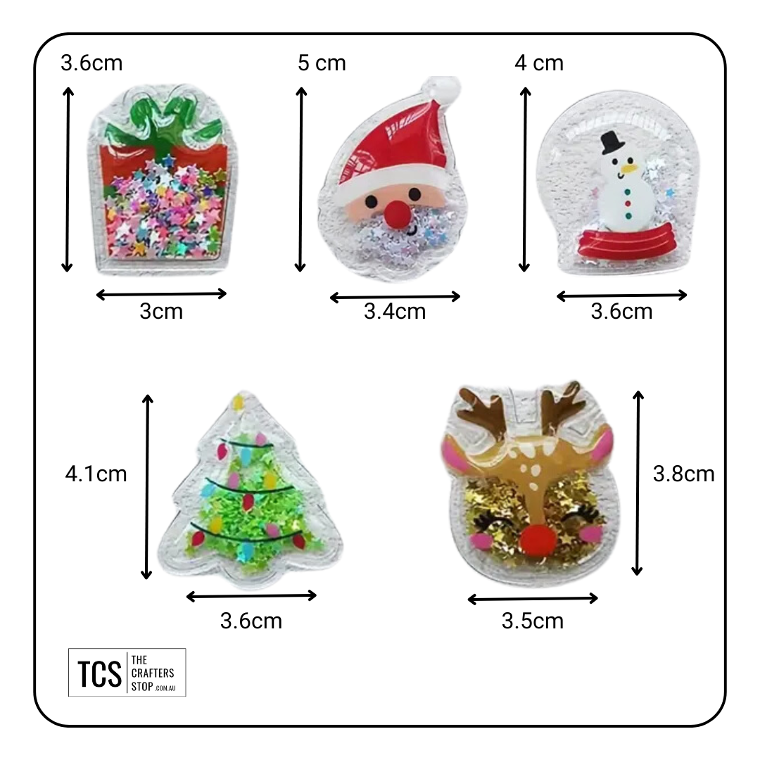 Festive PVC Shaker Christmas Embellishments