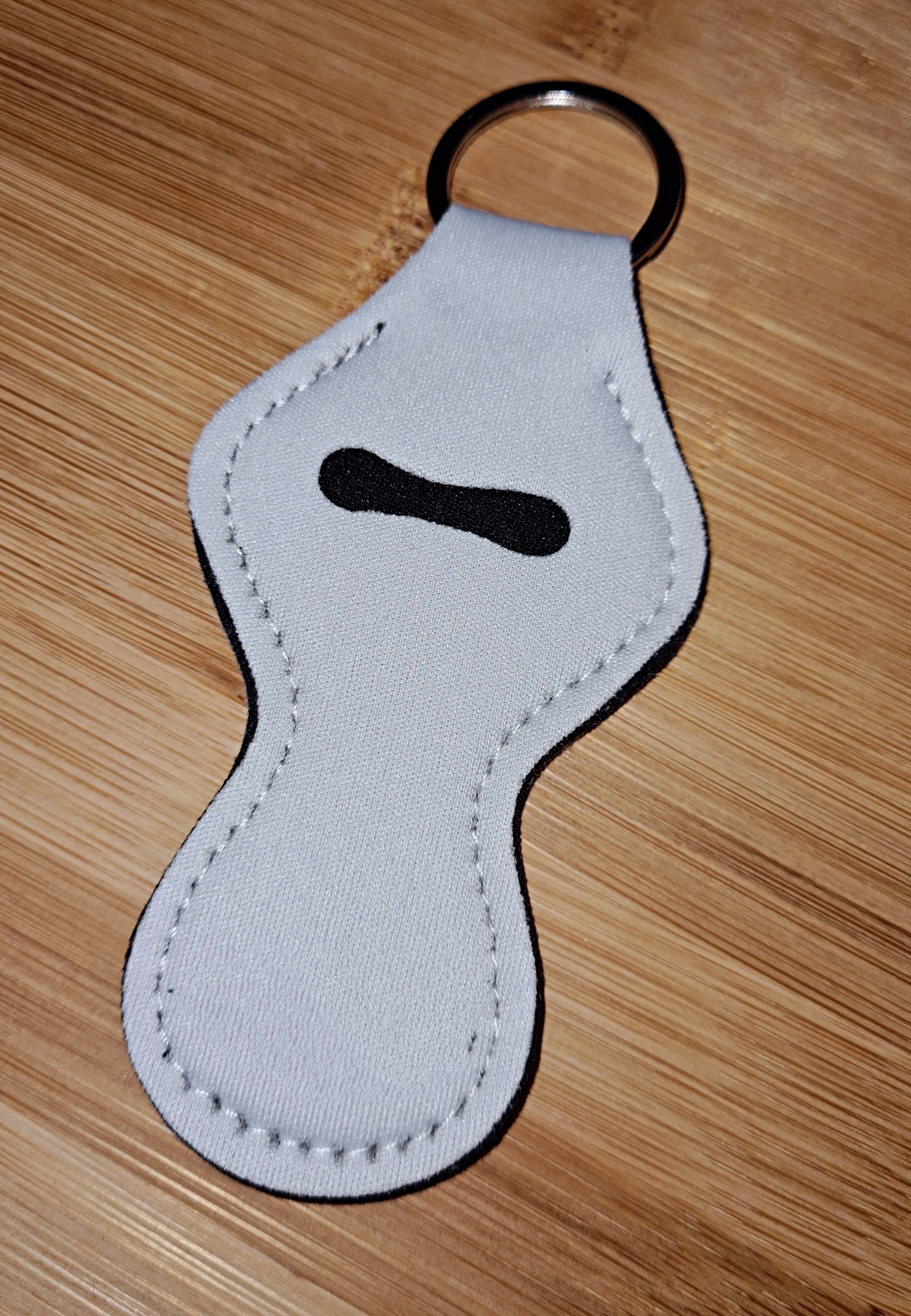 Neoprene Chap Stick or Lip Balm Holders with Keyring