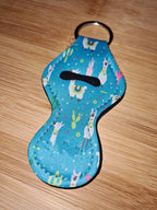 Neoprene Chap Stick or Lip Balm Holders with Keyring